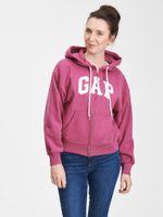 GAP 708741-02 Mikina logo GAP na zip Růžová