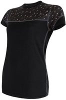 SENSOR MERINO IMPRESS women's shirt neck sleeve black/pattern