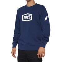 100% ICON Pullover Crewneck Fleece Navy