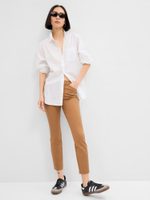 GAP 460973-04 Elegantní kalhoty skinny Hnědá