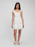 GAP 861551-00 Teen krajkové šaty Bílá
