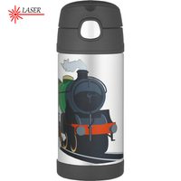 Baby thermos with straw 355 ml train