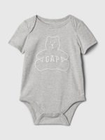 GAP 856054-01 Baby body z organické bavlny Šedá