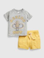 GAP 825285-00 Baby set tričko a kraťasy Šedá