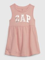 GAP 628158-03 Dětské šaty s metalickým logem Růžová