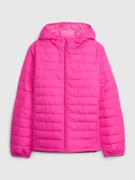 GAP 726333-01 Dětská prošívaná bunda s kapucí Růžová