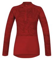 HUSKY Women's long T-shirt with zipper red