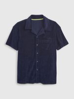 GAP 856626-00 Dětská košile s rozhalenkou Tmavě modrá