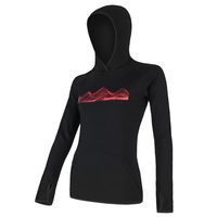 SENSOR MERINO UPPER MOUNTAINS women's hoodie kangaroo black