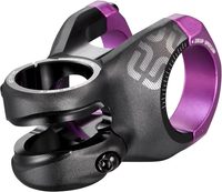 E*THIRTEEN Plus 35 Stem | 50mm Length | 0 Rise | Black with Eggplant Clamps