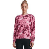UNDER ARMOUR Rival Terry Print Crew, Pink