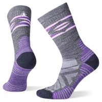 SMARTWOOL W HIK LGHT CU BR STR PAT CR S, charcoal/light gray