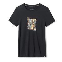 SMARTWOOL W SMW CARVED LOGO GRAPHIC SS TEE SF, black