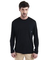 ICEBREAKER M Mer Tech Lite III LS Relaxed Pocket Te BLACK