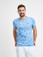 GAP 842075-01 Bavlněné tričko s batikou Modrá
