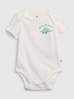 GAP 599783-02 Baby body z organické bavlny Bílá