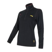 SENSOR MERINO UPPER ladies sweatshirt short zip black