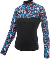 SENSOR COOLMAX THERMO dámská mikina zip černá/floral