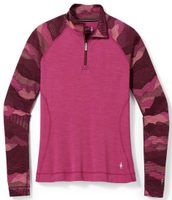 SMARTWOOL W CLASSIC THERMAL MERINO BL PTTRN 1/4 ZB festive fuchsia mountain scape