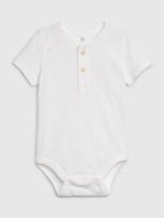 GAP 538783-01 Baby body s krátkým rukávem Bílá