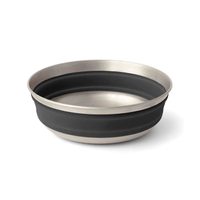 SEA TO SUMMIT Detour Stainless Steel Collapsible Bowl - M, Beluga Black