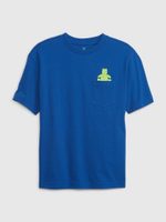 GAP 672178-02 Dětské tričko s kapsičkou Modrá