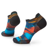 SMARTWOOL W RUN TC BRUSHED PRINT LOW ANKLE, alpine blue