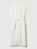 GAP 857632-01 Mušelínové midi šaty Bílá
