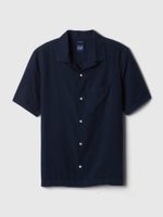 GAP 855348-07 Lněná košile Tmavě modrá