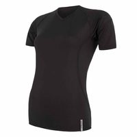 SENSOR COOLMAX TECH women's T-shirt neck sleeve black