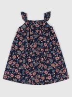 GAP 860049-00 Dětské květované šaty Tmavě modrá