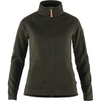 FJÄLLRÄVEN Övik Fleece Zip Sweater W Deep Forest