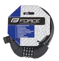 FORCE LUX spiral code 85cm/10mm + holder, black.