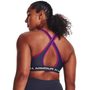 UA Crossback Mid Bra, Gray