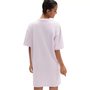 WM CENTER VEE TEE DRESS, LAVENDER FOG