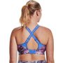 UA Infinity High Print Bra, Pink/blue