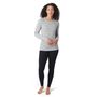 W MERINO 250 BASELAYER PATTERN CREW, light gray mountain fairisle