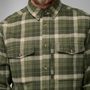 Värmland Heavy Flannel Shirt M, Green-Deep Forest