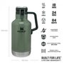 Classic series beer container/jug/growler with stopper 1,9 l green