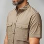 Övik Air Stretch SS Shirt M Suede Brown