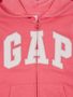 692277-01 Dětská mikina GAP logo zip Růžová