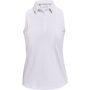 UA Zinger Sleeveless Polo-WHT