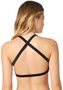 Bolt high neck halter  Black/White