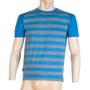 MERINO ACTIVE men's shirt neck sleeve blue stripes