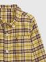 436160-00 Dětská kostkovaná košile oxford Žlutá