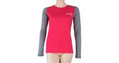 MERINO ACTIVE PT LOGO women's long sleeve shirt magenta/grey