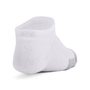 UA Heatgear 3pk No Show Yth, White