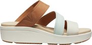 ELLECITY SLIDE WOMEN, natural leather/clearly aqua