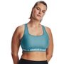 UA Crossback Mid Bra, Blue/green