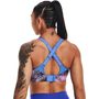 UA Infinity High Print Bra, Pink/blue